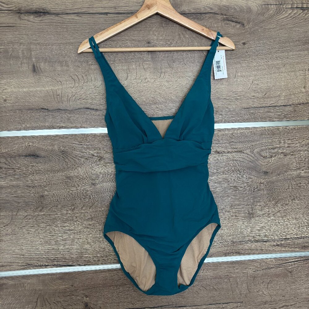 Lisa Curran Teal Blue One Piece Swimsuit - NWT